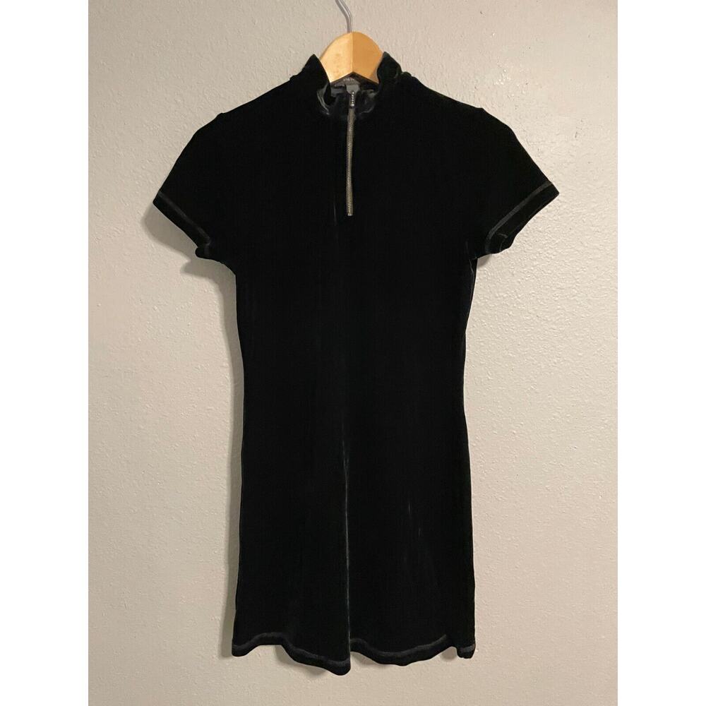 Banana Republic Black Velvet Mini Dress